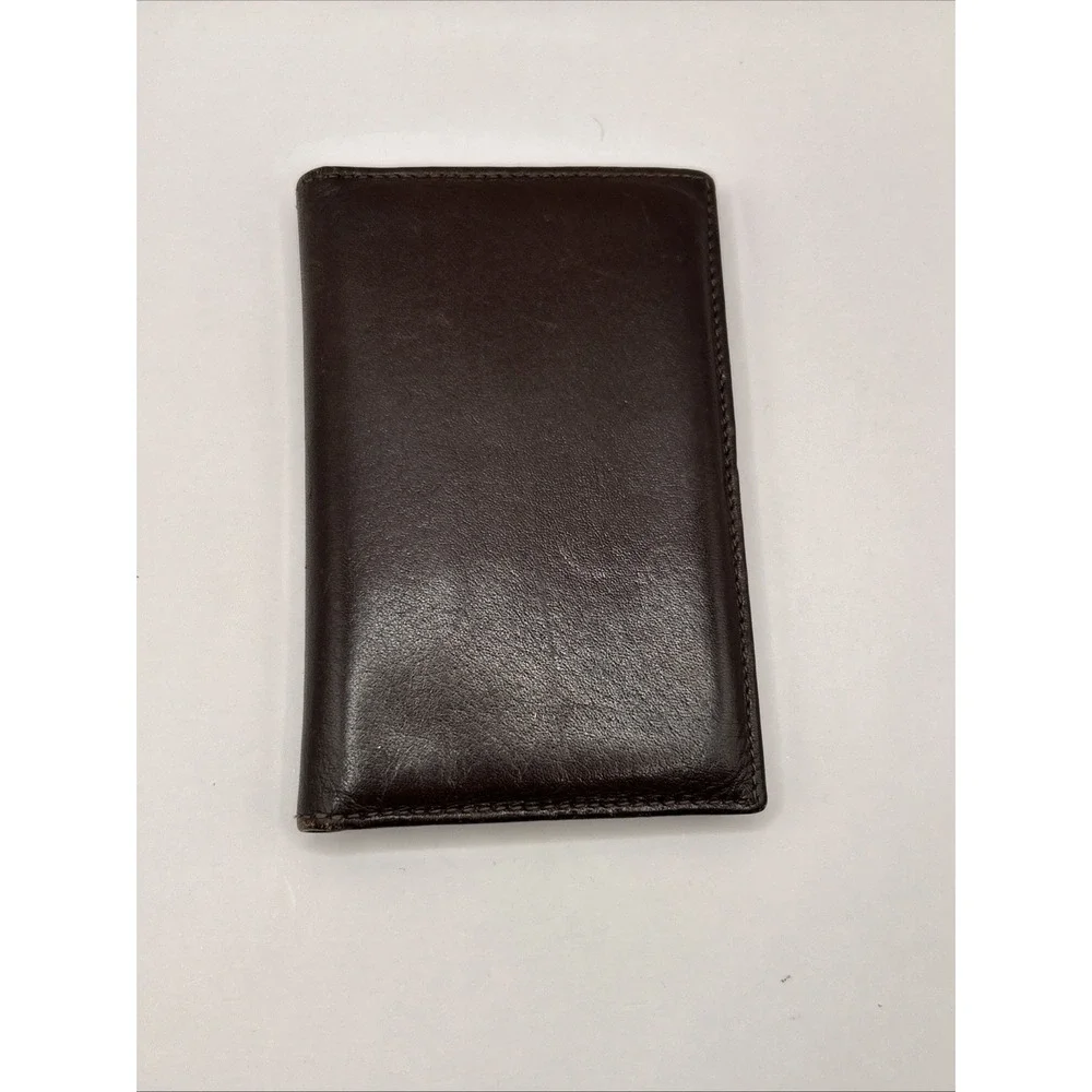 Bosca Full Grain Leather Bifold Wallet – Brown – Minimalist – Used